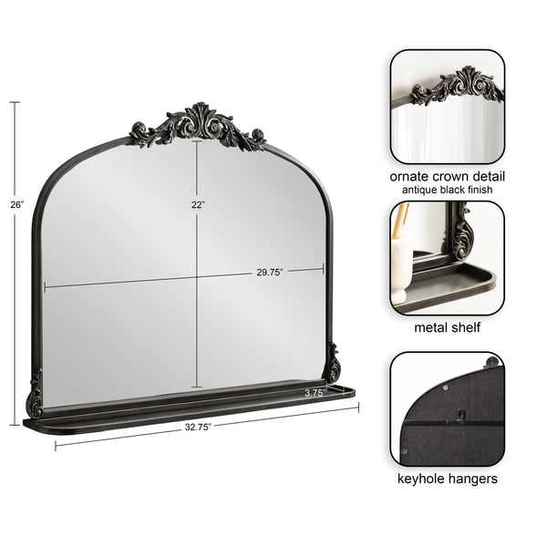 Arendahl Traditional Arch Mirror with Shelf