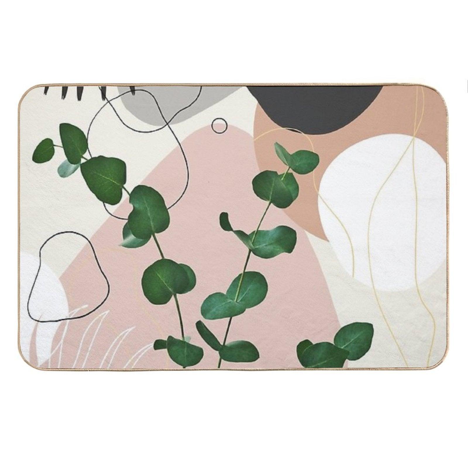 Eucalyptus Fan Palm Finesse #1 #tropical #decor #art Bath Mat