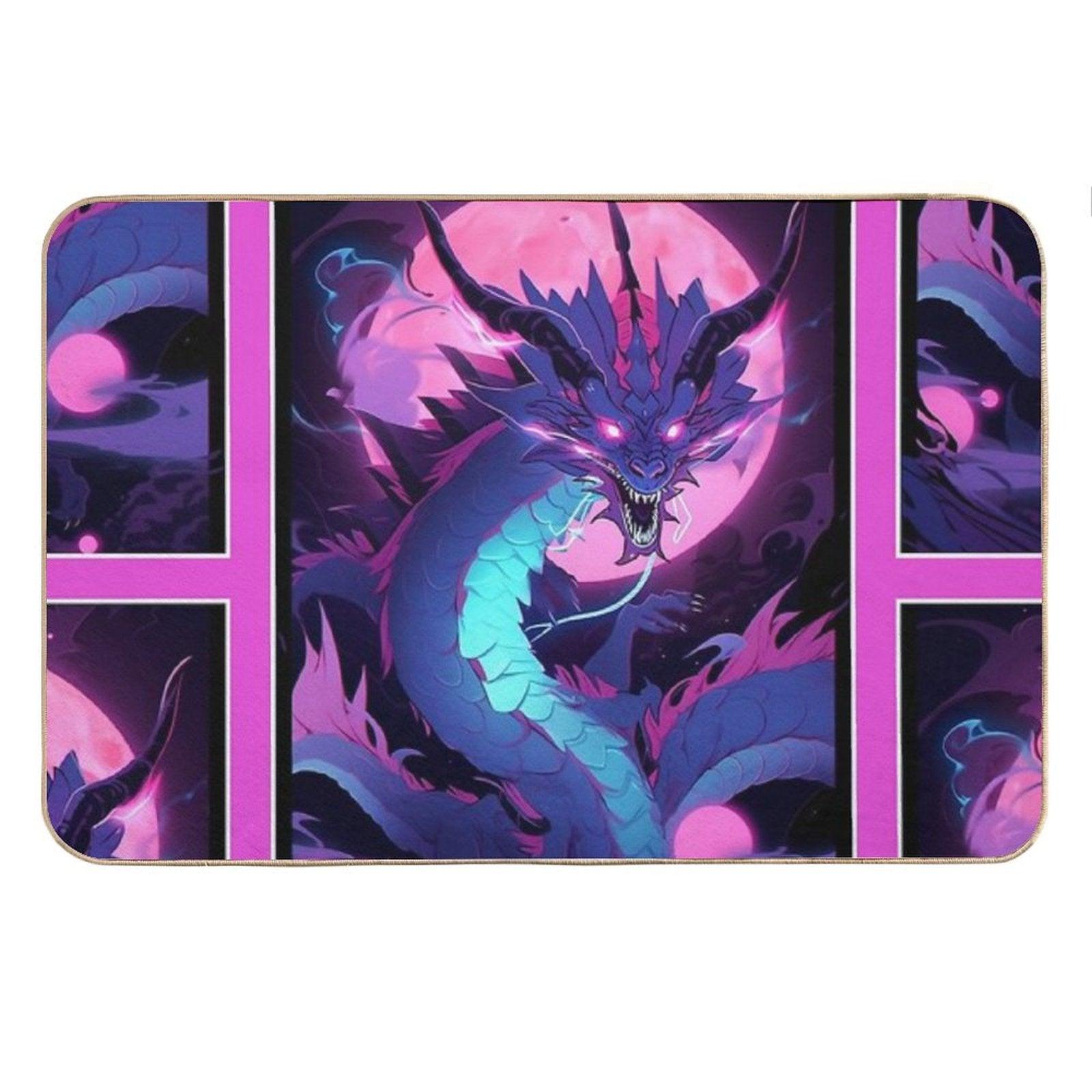 Magical Dragon Art  Fantasy Art  Anime Manga Design Style Bath Mat