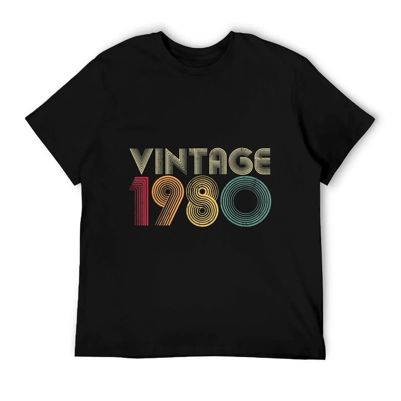 40th Birthday Gift 1980 Vintage Retro Men Women 40 Years Old  Polyester Blend T-Shirt
