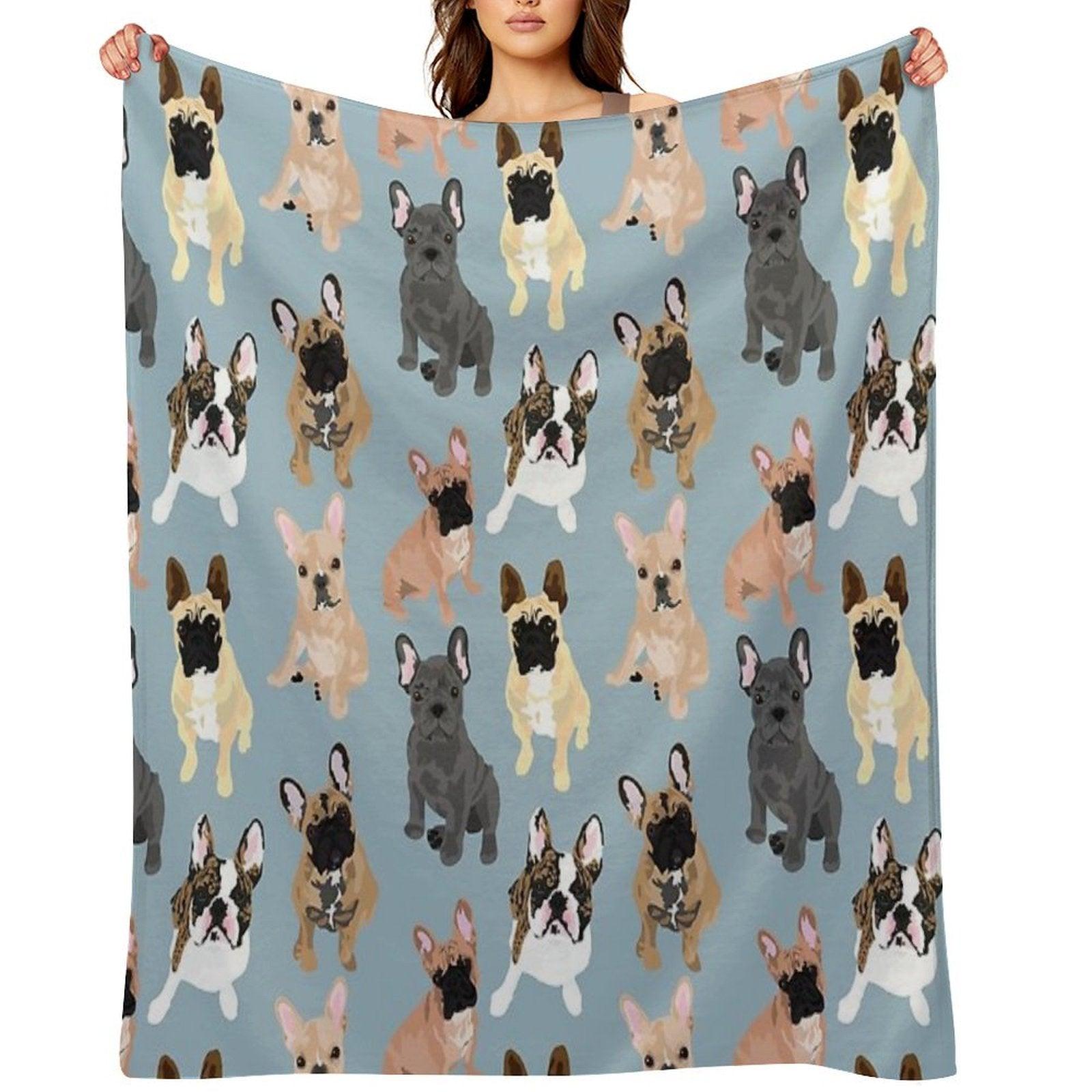 FRENCH BULLDOGS Throw Blanket