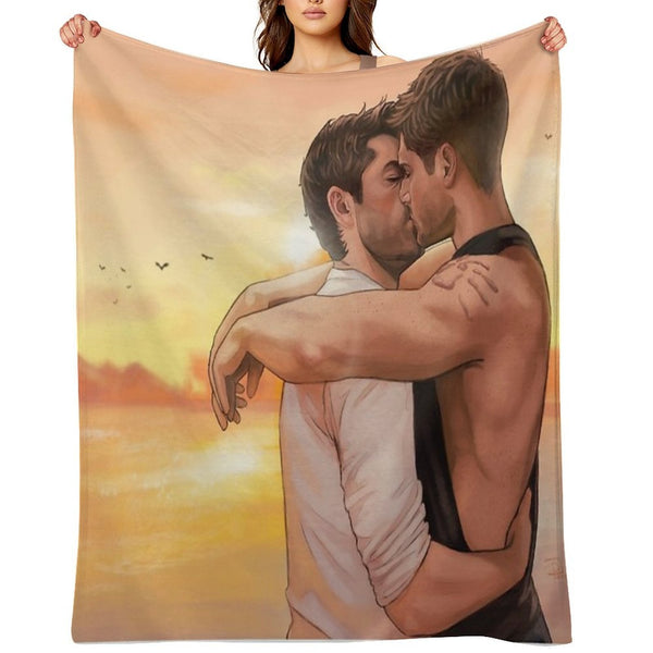 Sunset Kiss 2021 Anti-pilling Throw Blanket