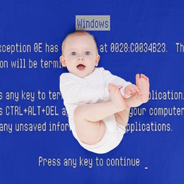 Blue Screen of Death (BSOD) Gift-ready Throw Blanket