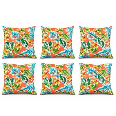 6 Pack Outdoor Pillow Covers - Water-Repellent Decorative Cushions