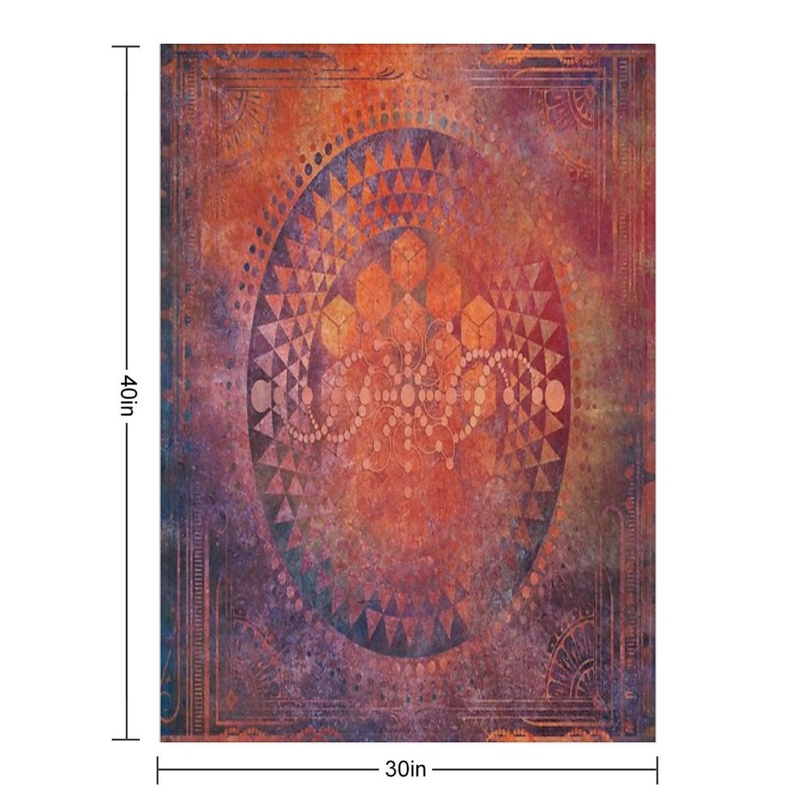 Desert Crop Circle Throw Blanket