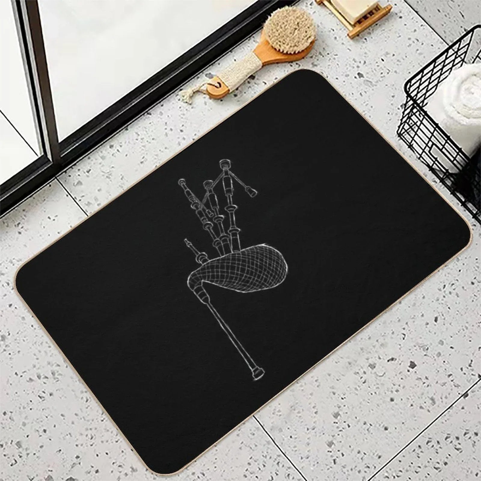 Bagpipes Scotland Musician Woodwind Gifts Bath Mat