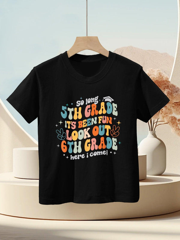 Groovy So Long 5th Grade 6th Grade Here I Come Graduation Kids T-Shirt