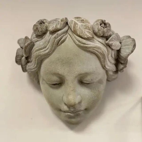 Wall Art Cement Girl   Planter
