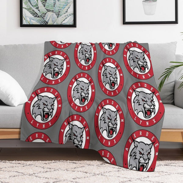 RED Lynx Logo Plush Throw Blanket