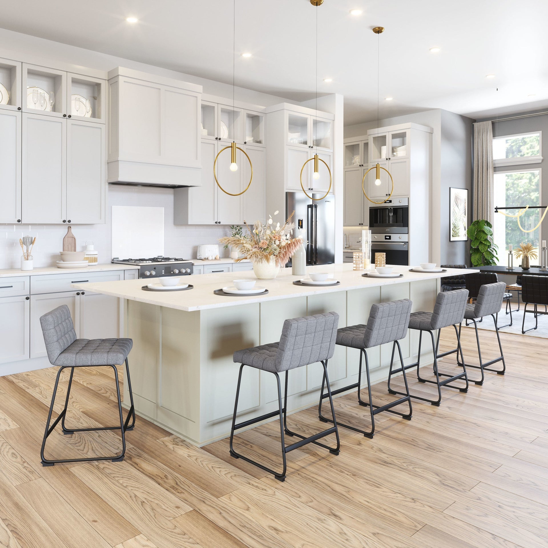 Pago Counter Stool (Set of 2) Gray