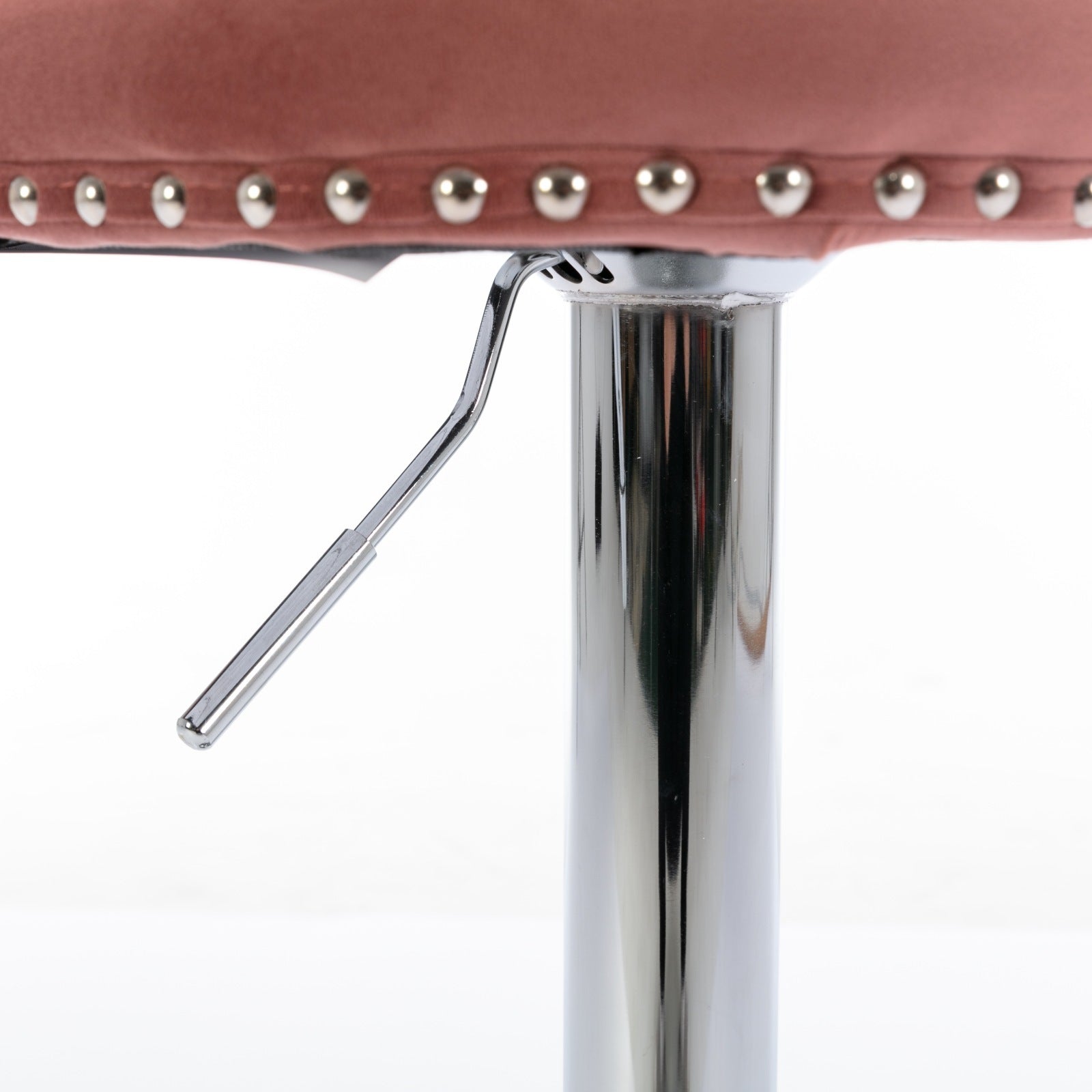 Modern Velvet Swivel Barstools with Adjustable Seat Height and Chrome Base