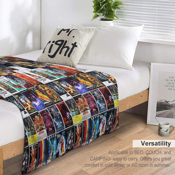 25 Iconic Movies, Movie Poster Collage , Man Cave Poster, Movie Lover Gift Compact Throw Blanket