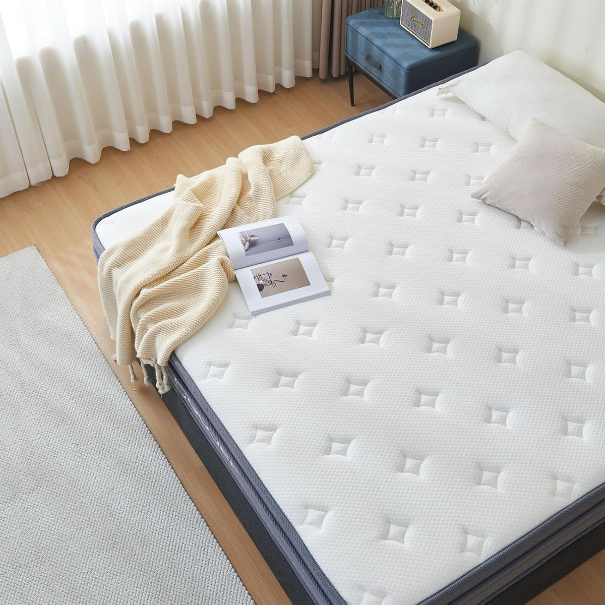 Queen 12 Inch Hybrid MemoryFoam Mattress PremiumGrade