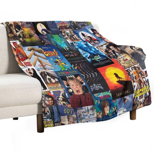 90s Childhood Movie Posters Anti-pilling Throw Blanket