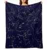 Constellation Astronomy Star Map Night Sky Throw Blanket