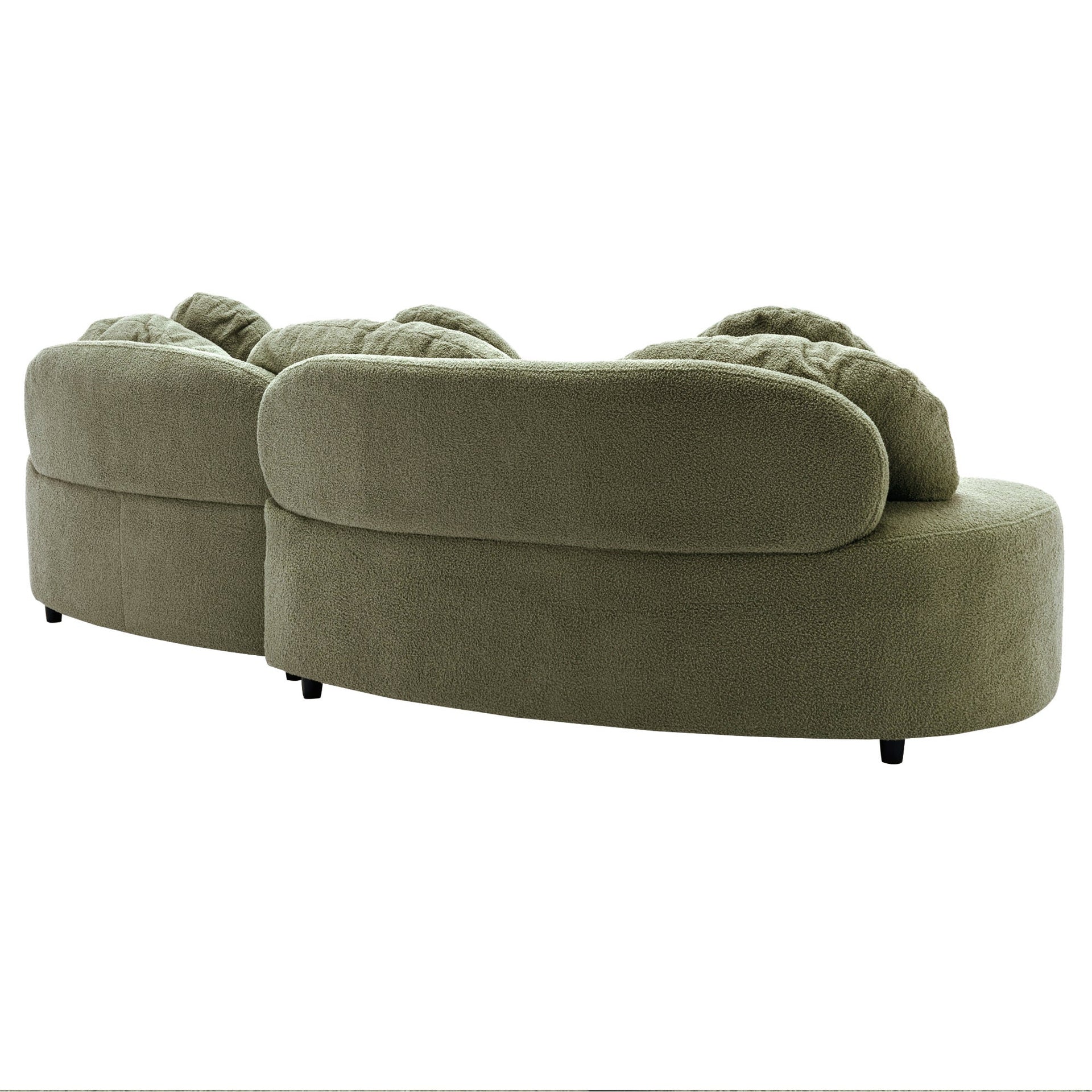 103.5'  Modern Living Room Sofa Lamb Velvet Upholstered Couch Furniture for Home or Office(Old SKU:SG000860AAF),Green