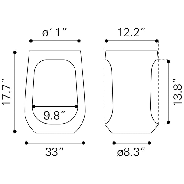 Okno Side Table Walnut
