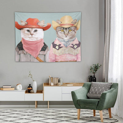 Cowboy Cats Tapestry