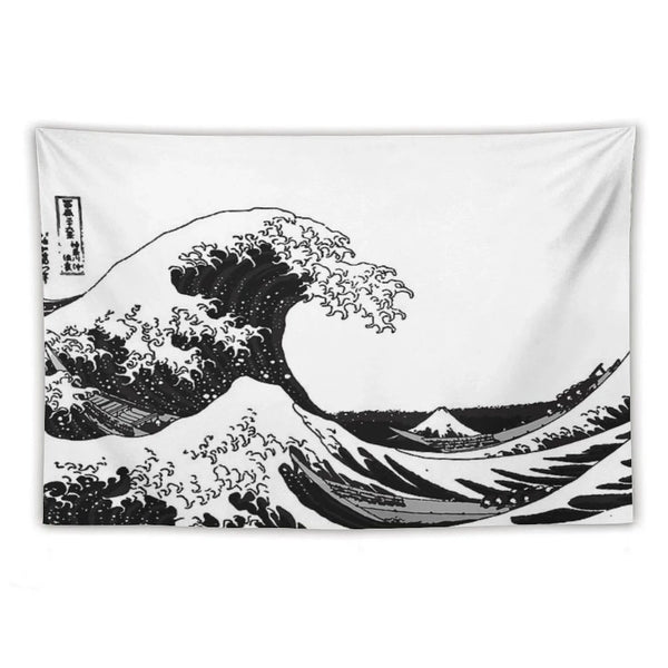 Great Wave Monochrome Tapestry