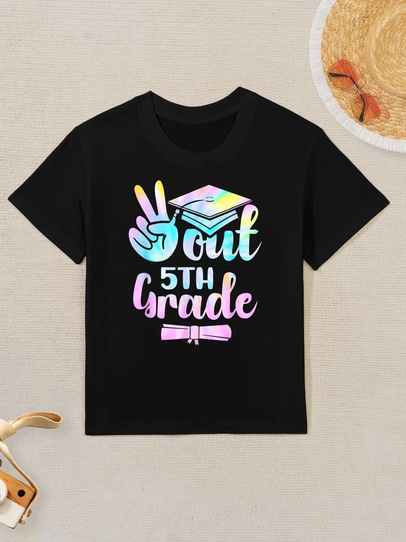 5th Grade Graduation Shirt Peace Out 5th Grade Tie Dye Kids Kids T-Shirt