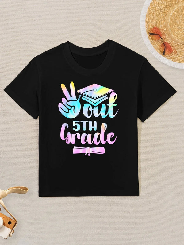 5th Grade Graduation Shirt Peace Out 5th Grade Tie Dye Kids Kids T-Shirt