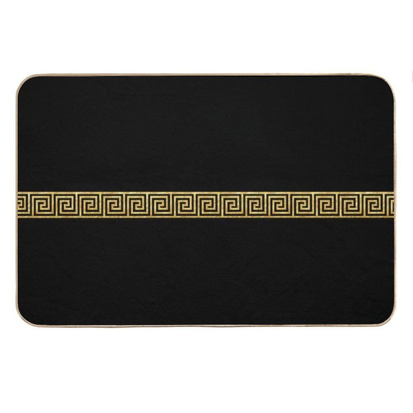 Gold Greek Key Bath Mat