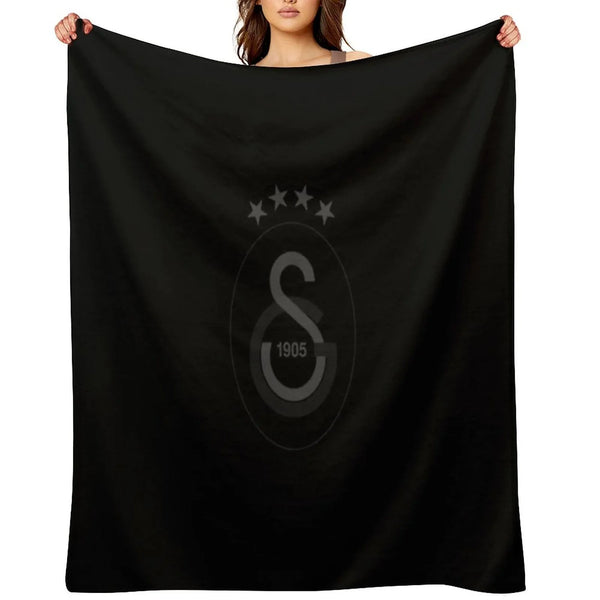 Galatasaray Black Throw Blanket