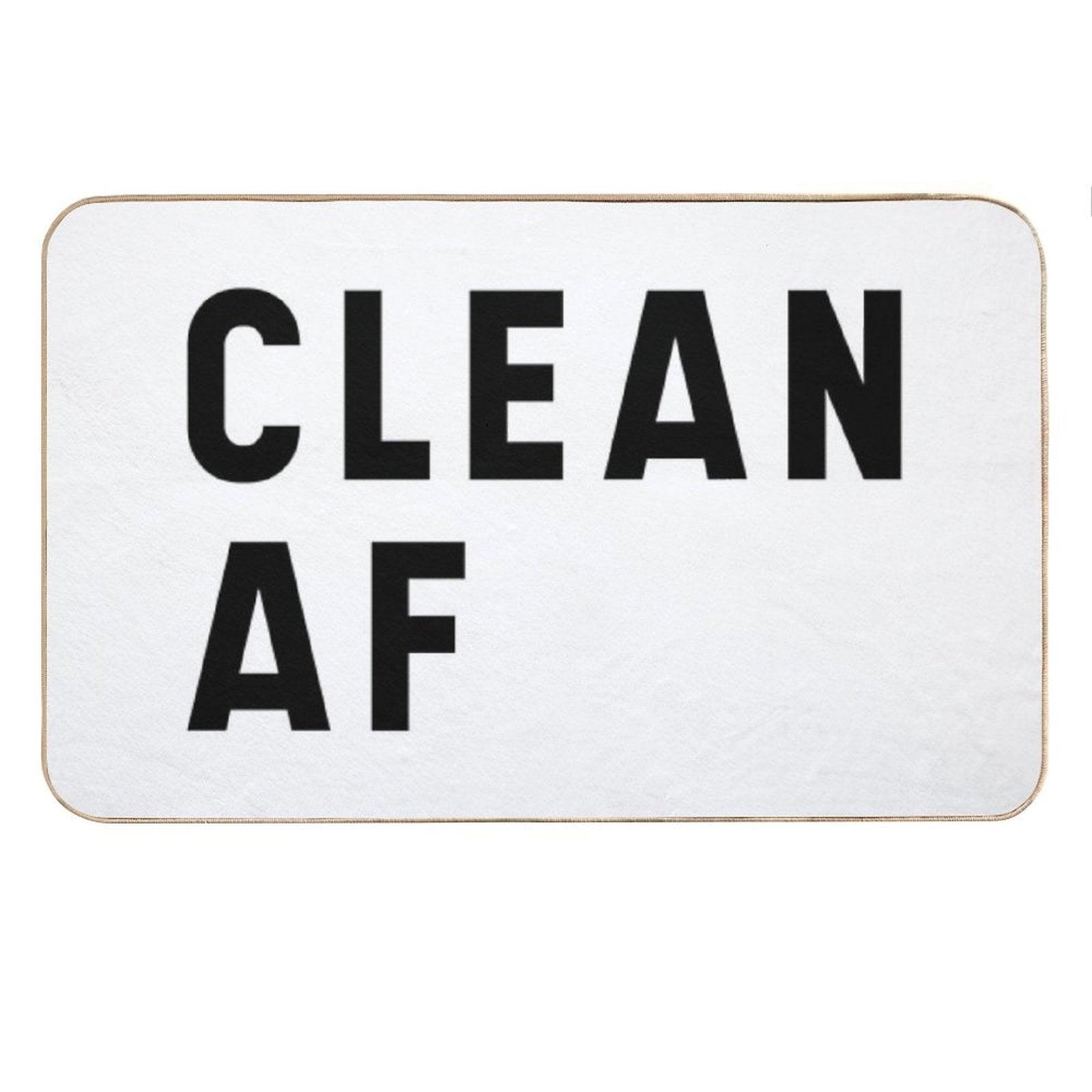 Clean AF - Funny Saying Bath Mat