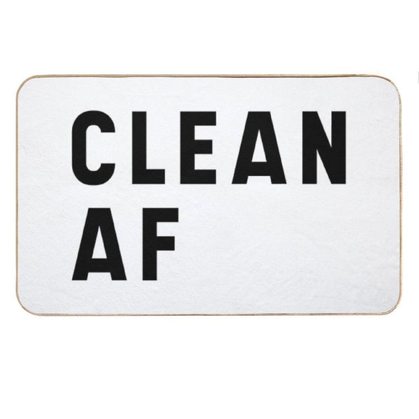 Clean AF - Funny Saying Bath Mat