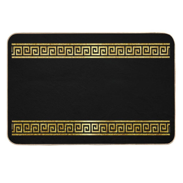 Greek Geometric Pattern  Easy Maintenance Bath Mat