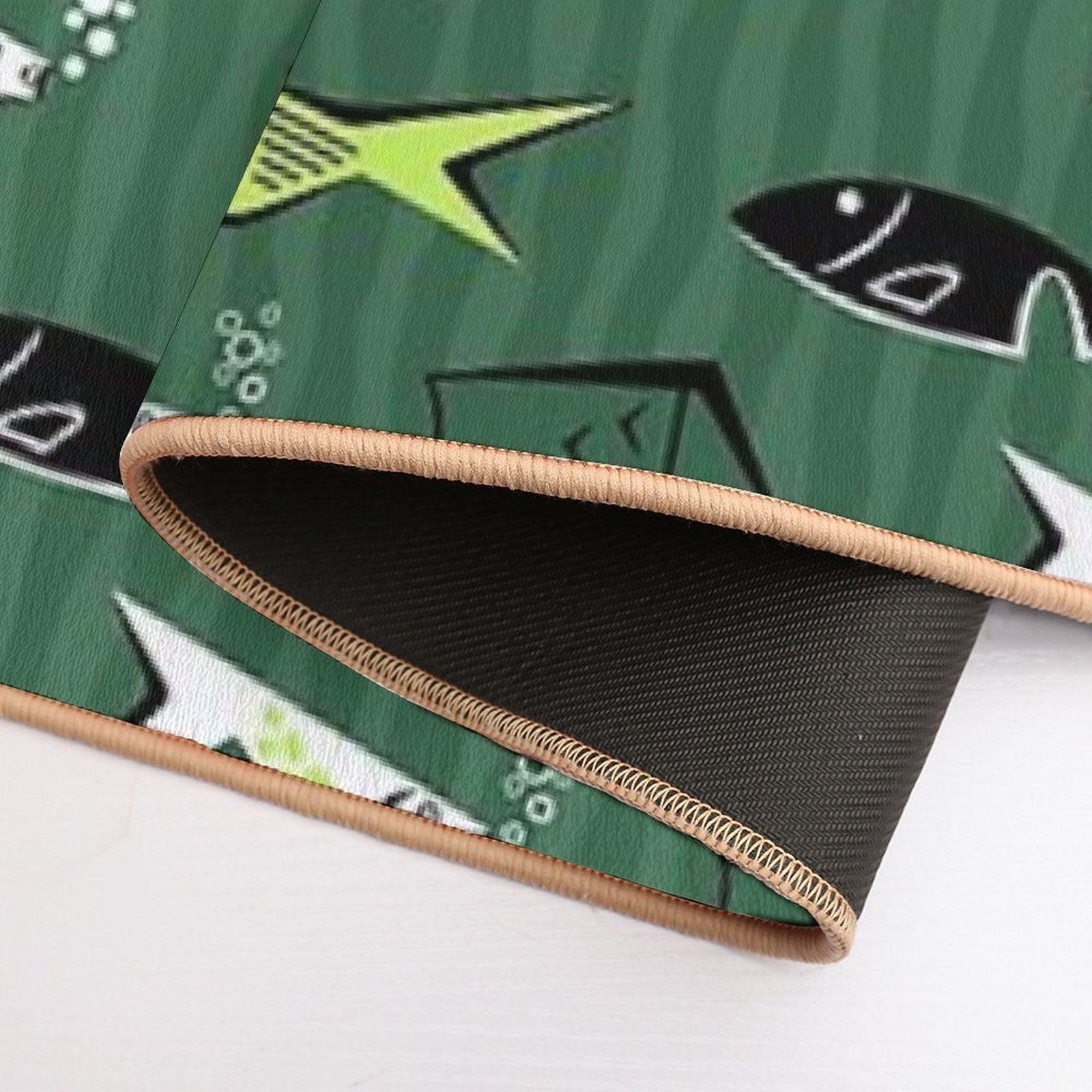 Mid Century Abstract Fish Bath Mat