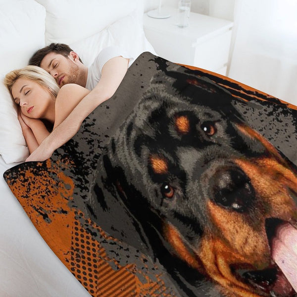 Rottweiler  - Metzgerhund Digital Art Compact Throw Blanket