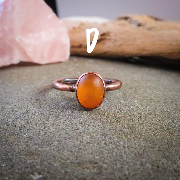 Copper Amber Ring - Warmth & Grounding for Confidence | By Blackbird & Sage