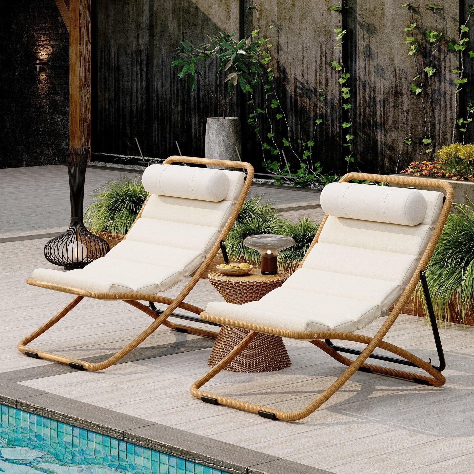 2-Pieces Outdoor Folding Chair