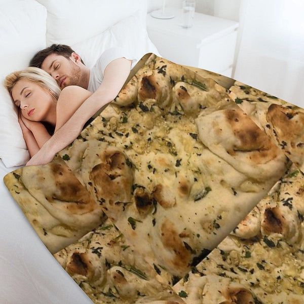 Garlic Naan Throw Blanket