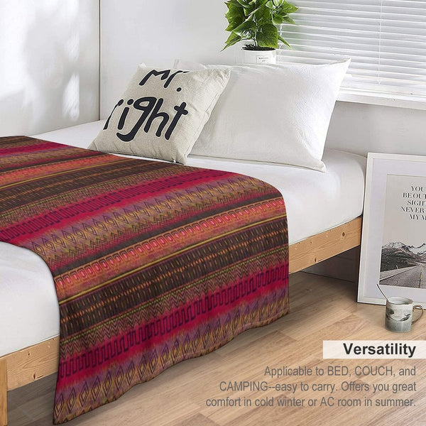 Earthy African Ombre Mud Cloth Wrinkle-free Throw Blanket