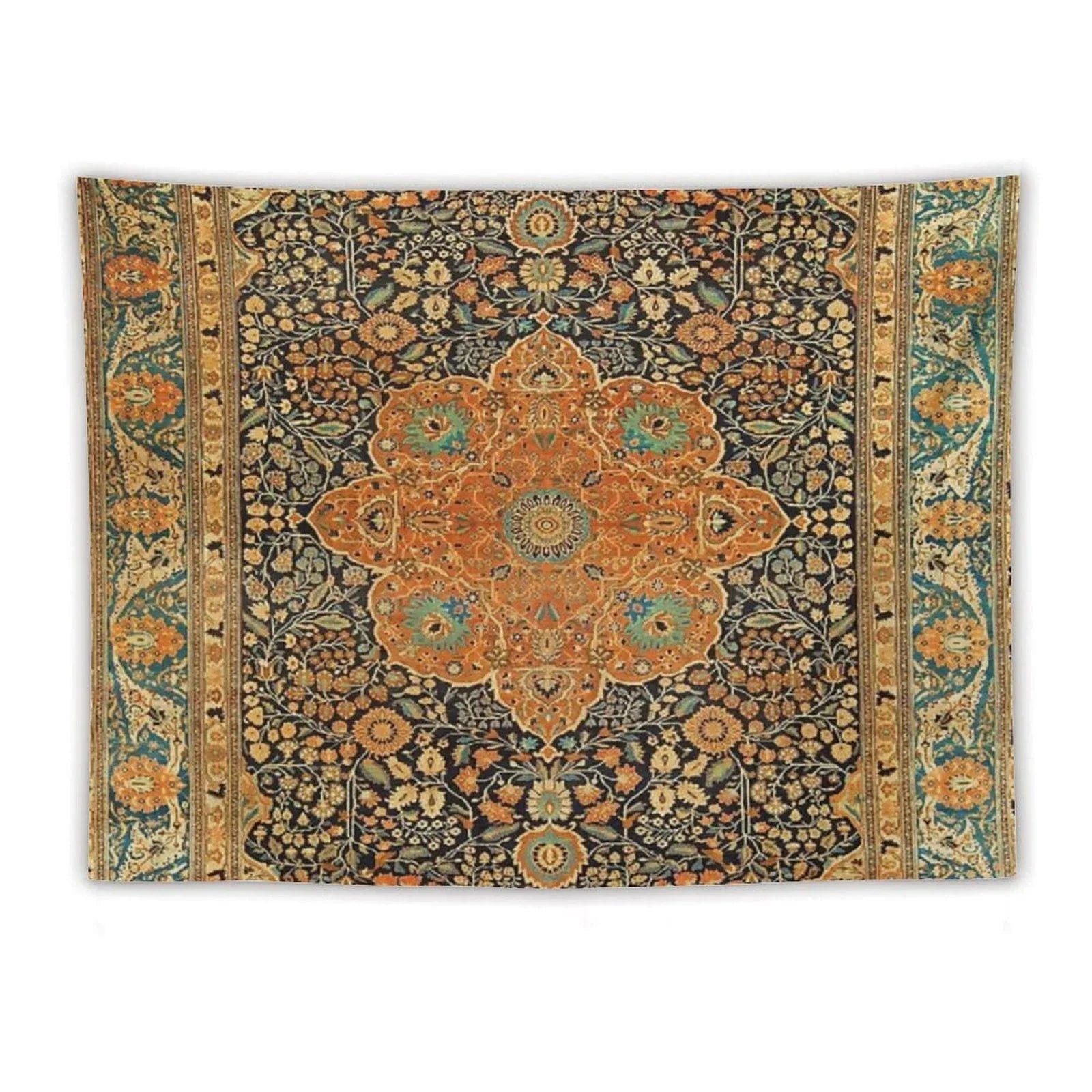 Antique Mohtashem Kashan Persian Rug Print Tapestry