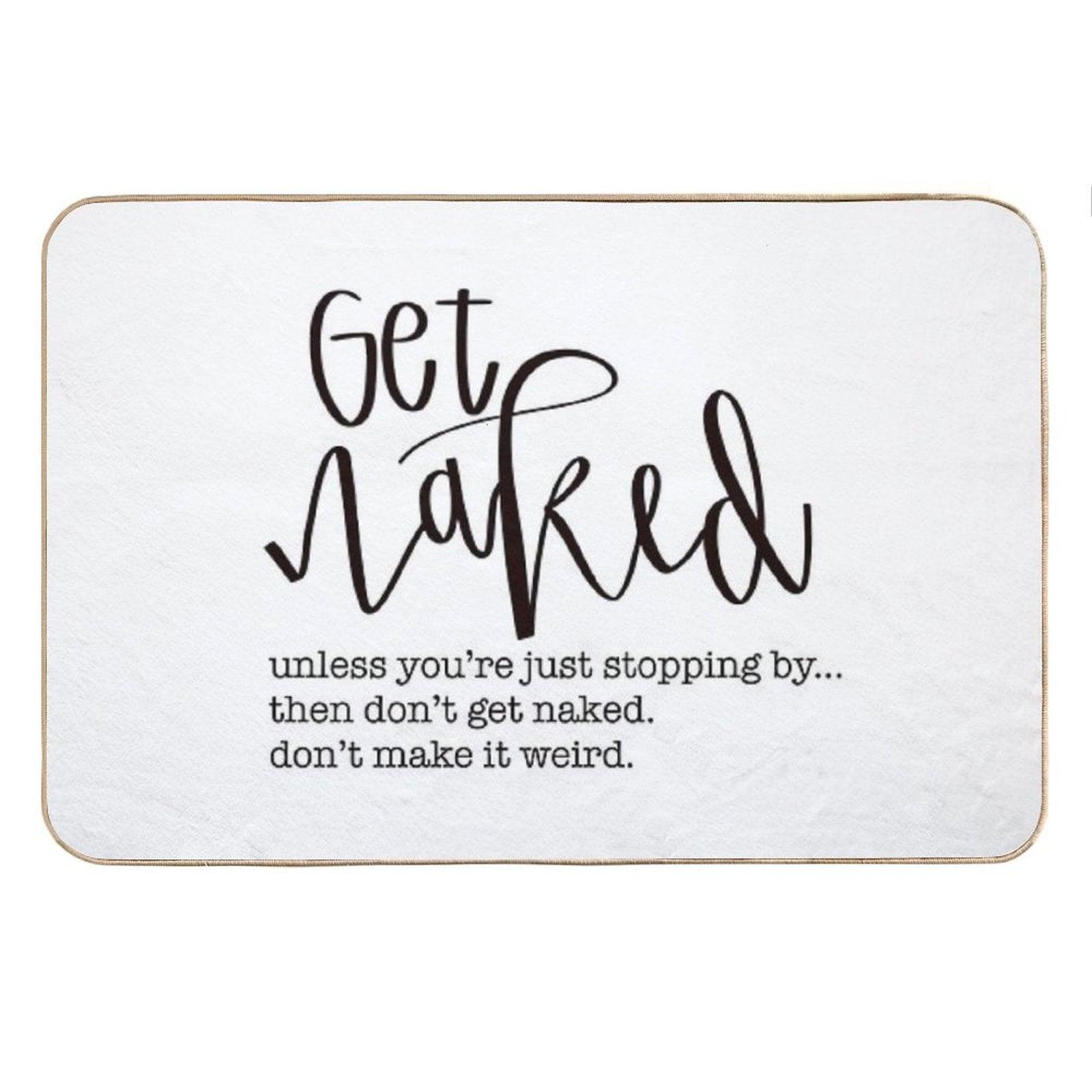 Get Naked Plain Bathroom Decor Bath Mat