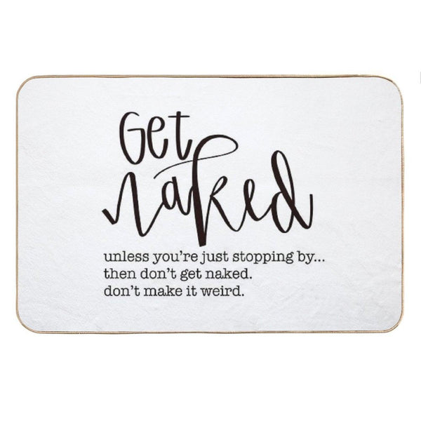 Get Naked Plain Bathroom Decor Bath Mat