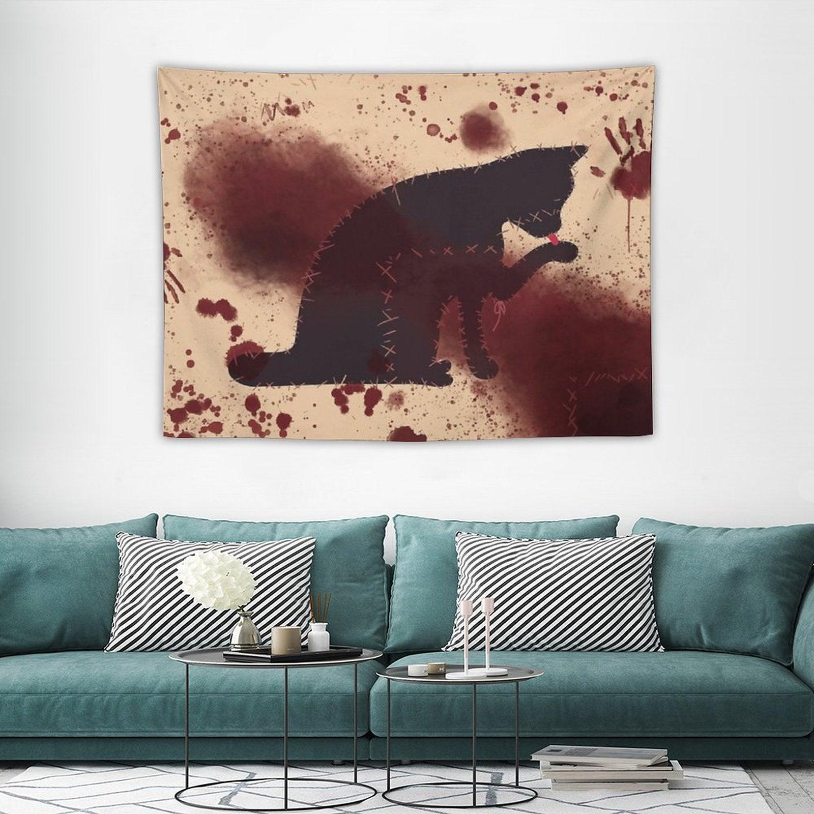 Bloody Cat Flag Tapestry