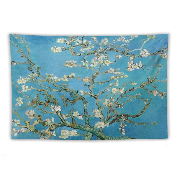 1890-Vincent Van Gogh-Almond Blossom-73.5x92 Tapestry