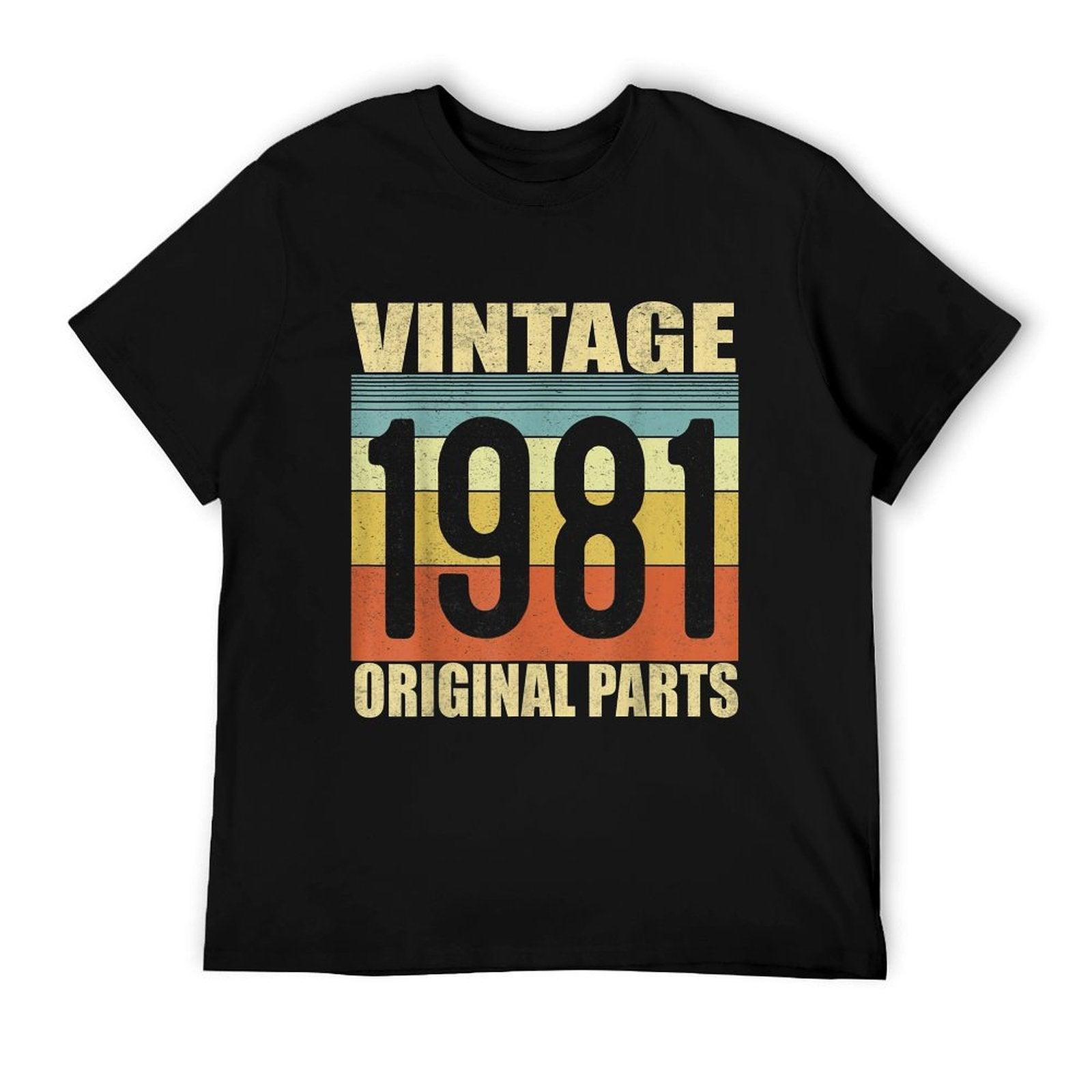 Vintage 1981 40th Birthday Gift Men Women 40 Years Old  Wrinkle-resistant T-Shirt