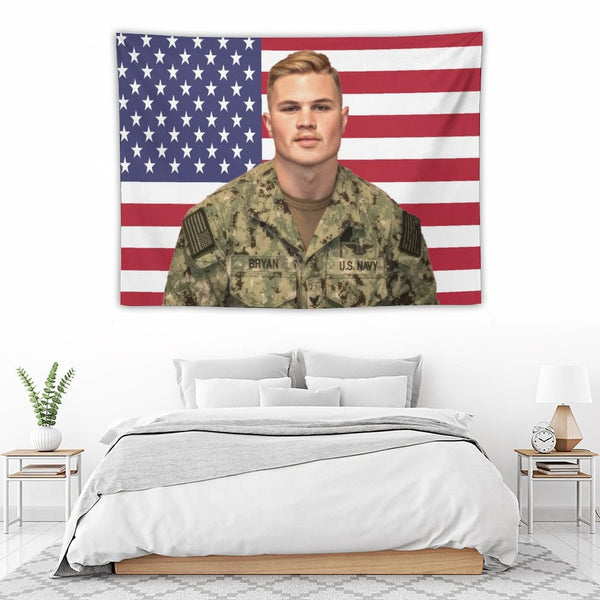 Zach Singer Bryan American Flag Tapestry BionZax