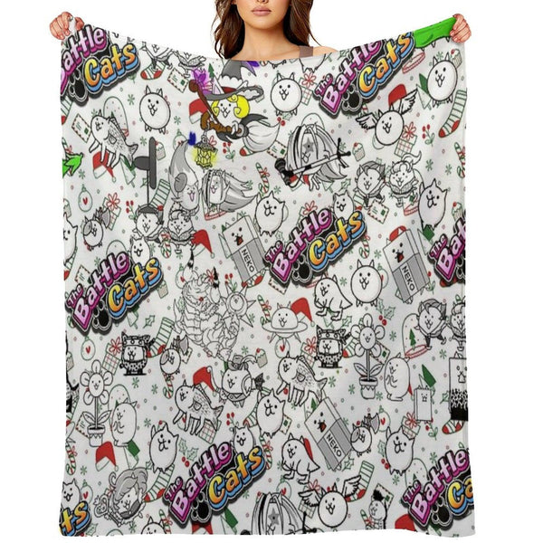 Battle Cats Throw Blanket