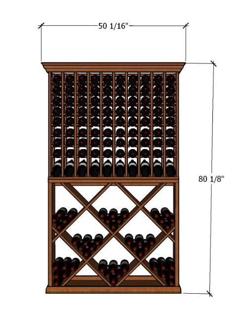 4 Foot Wine Cellar Storage System | 220 Bottle Capacity