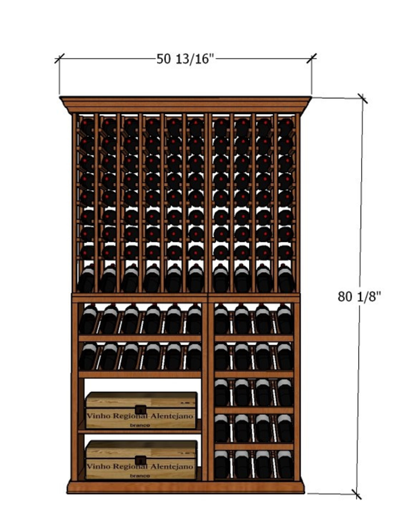 4 Foot Wine Cellar Storage System | 140 Bottle Capacity