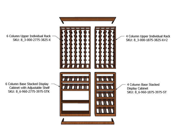 4 Foot Wine Cellar Storage System | 140 Bottle Capacity