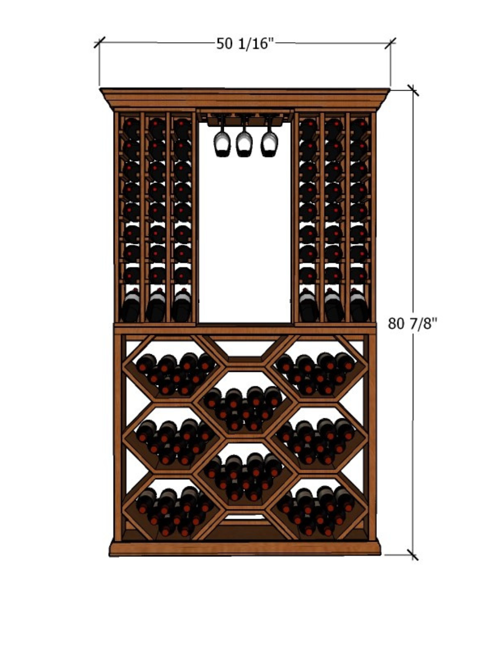 4 Foot Wine Cellar Storage System | 179 Bottle Capacity