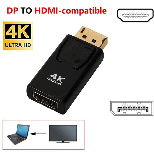 4K DP To HDMI-compatible 1080P Adapter And DP To HDMI-compatible DP Video Audio Connector For PC Laptop Monitor Projector