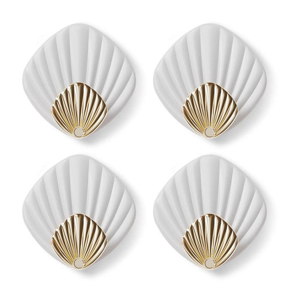 4pcs Creative Shell Shape Wall Hanging Hook Punch-free Strong Adhesive Hook Bathroom Kitchen Wall-mounted Seamless Sticky Hook  Shell Hook Non-Punching Strong Adhesive Adhesive Hook Bearing Door Behind Wall Bathroom Kitchen Key Holder